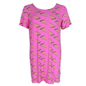Mentally Exhausted Women's Pizza Short Sleeve Night Shirt